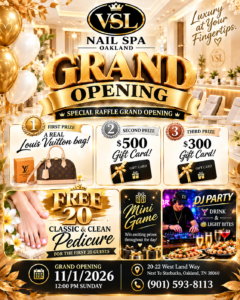VSL Nail Spa Oakland Grand Opening 2026 | Raffle & Free Pedicure