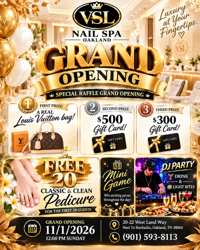 VSL Nail Spa Oakland Grand Opening 2026 | Raffle & Free Pedicure